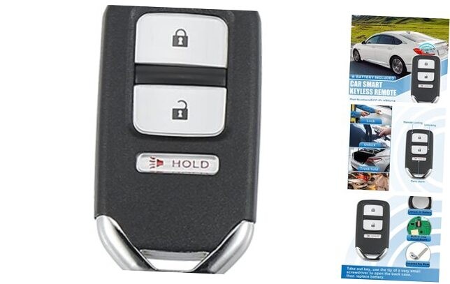 3 Button Car Keyless Entry Remote Control Replacement Key Fob Proximity Smart