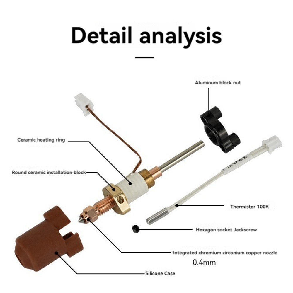 For -3 V3 Hotend Kit,Ceramic Heating Kit Fast Heating Thermal5761
