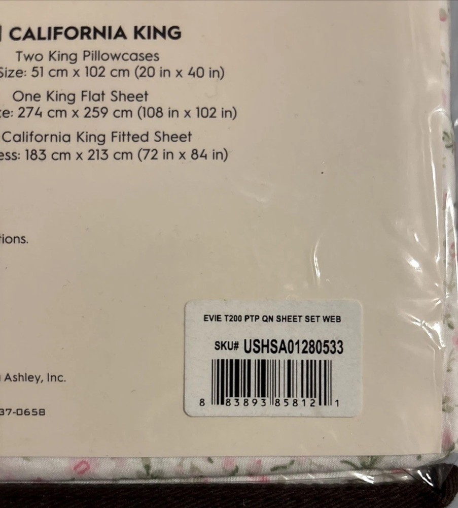 Laura Ashley Cotton Percale Queen Sheet Set