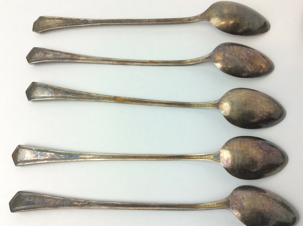 Pat Aug 31 20 Rogers AA Teaspoons Old Spoons Set Kitchenware Silverplate
