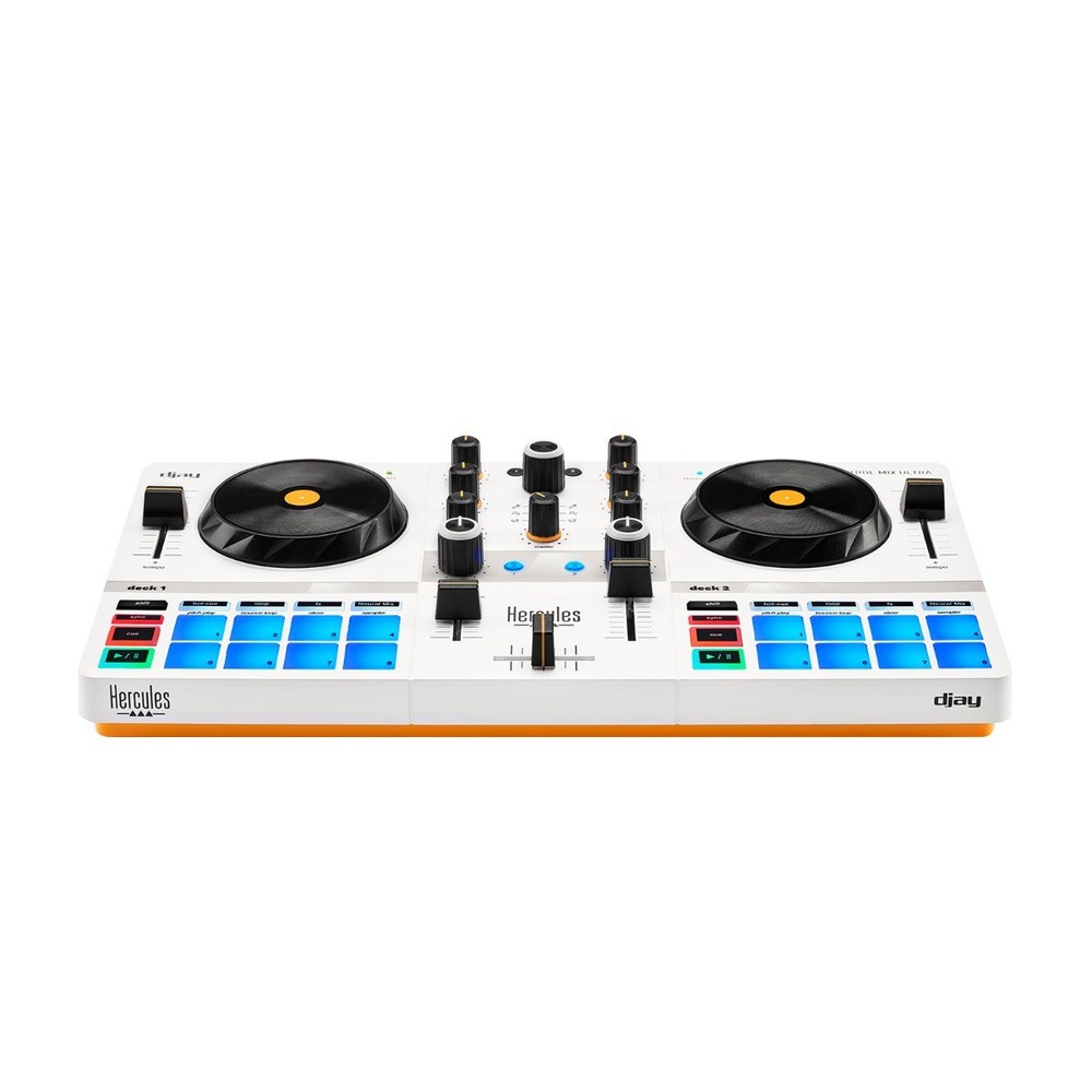 Hercules DJControl Mix Ultra Compact 2 Deck Battery Powered DJ Controller Mixer
