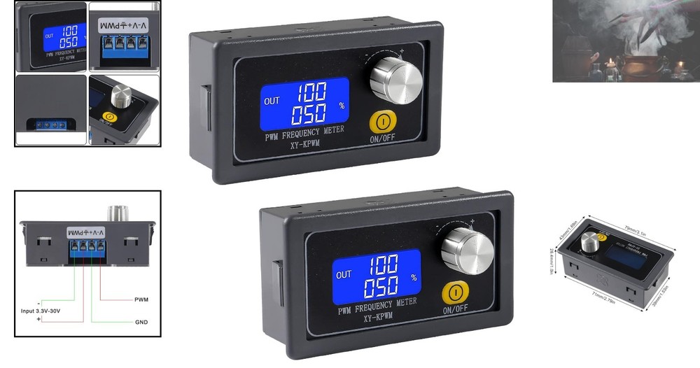 2pcs High Precision Frequency Signal Generator with Rotary Switch & LCD Display