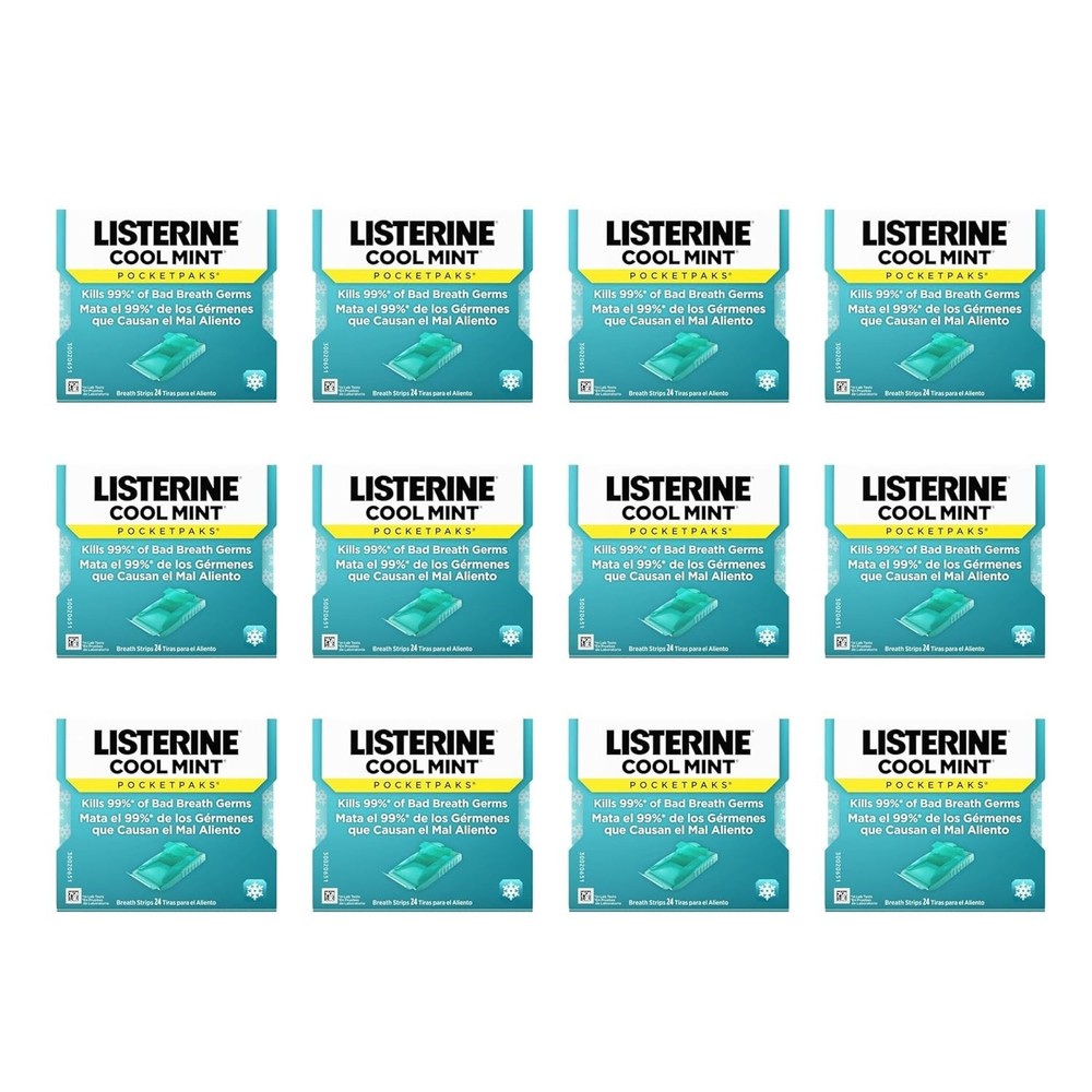 12-Pack Cool Mint Breath Strips – Dissolve Instantly for Immediate Fresh Breath