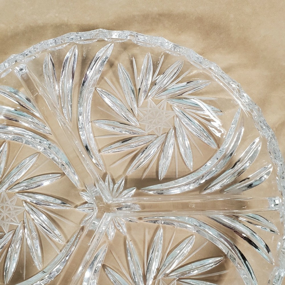 Round Glass Divided Dish 6" Across