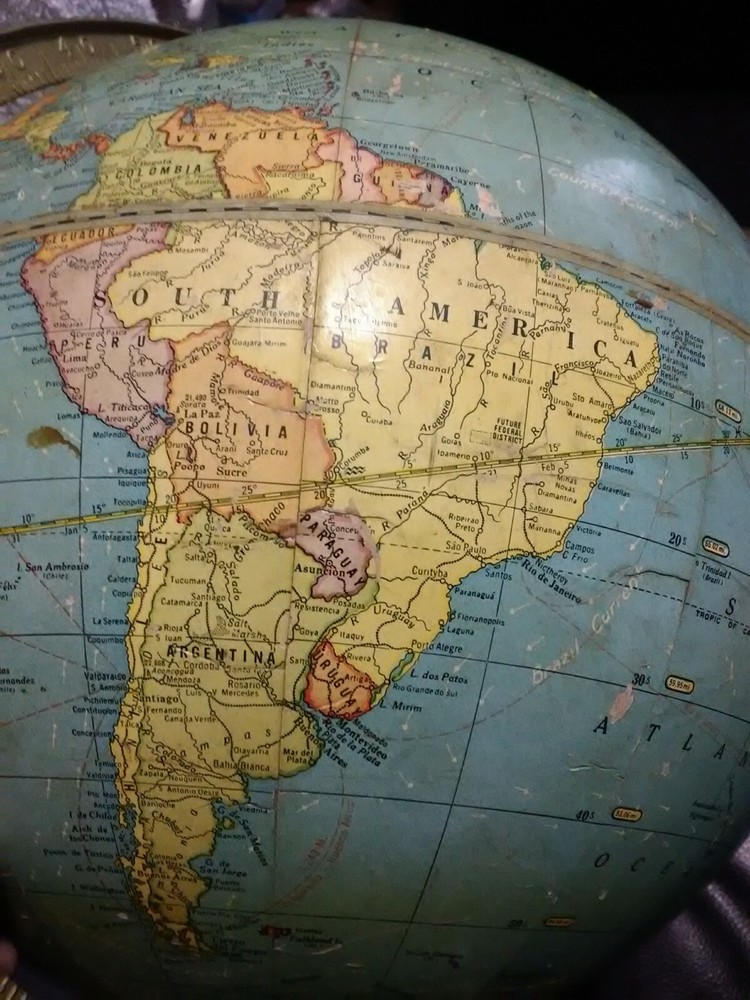 Cram's Universal Terrestrial Globe 12" #3 Desktop Tabletop Geography Vintage