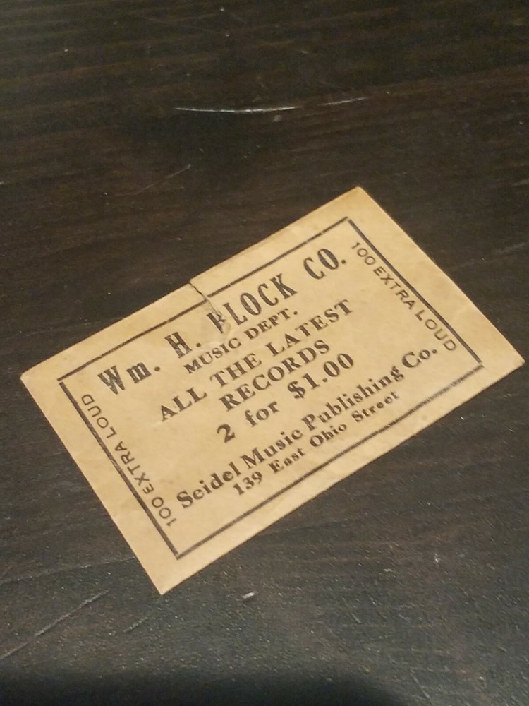 Gramophone phonograph needle packet empty