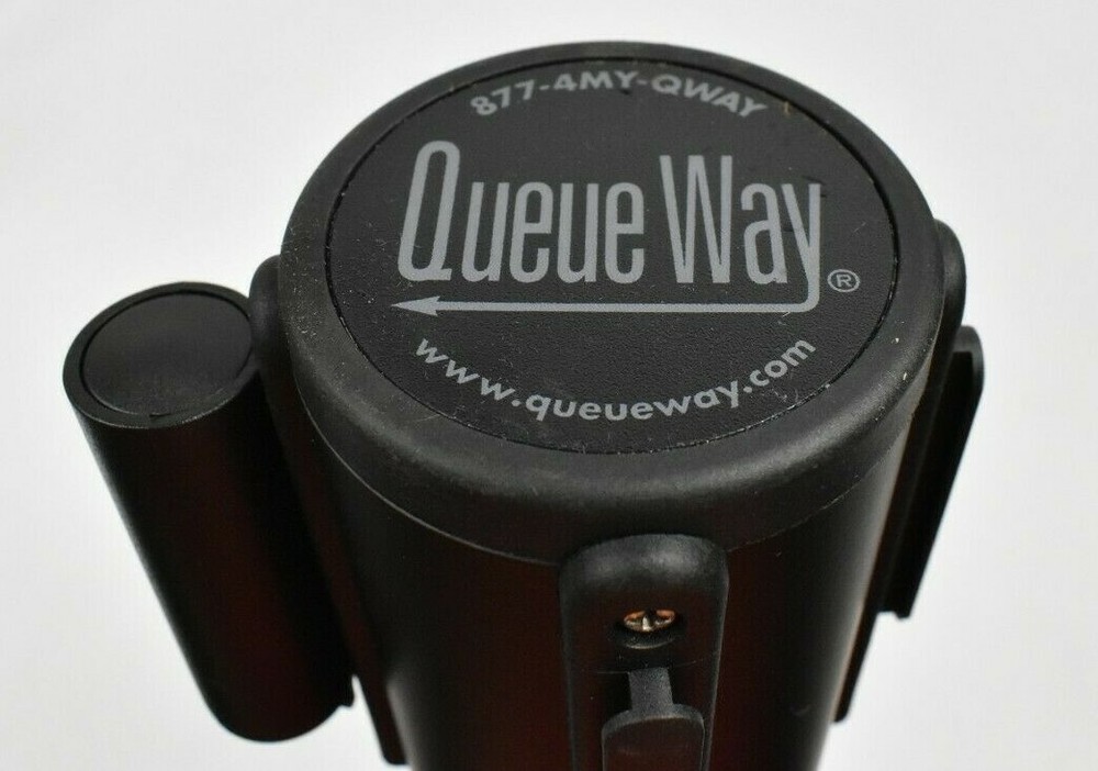 2 Pack Crowd Control Barrier Posts Queue Pole Retractable RED BELT, NO BASE