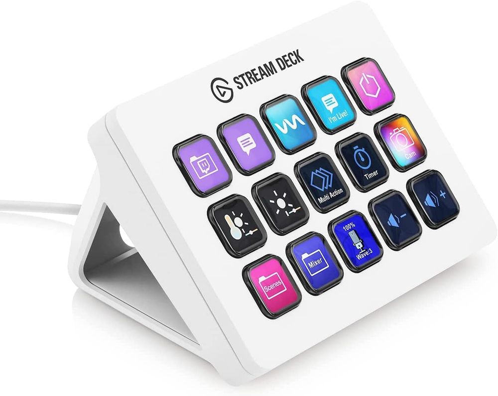 15 Keys (MK.2 ) White Studio Controller Stream Deck MK.2 White Studio Controller