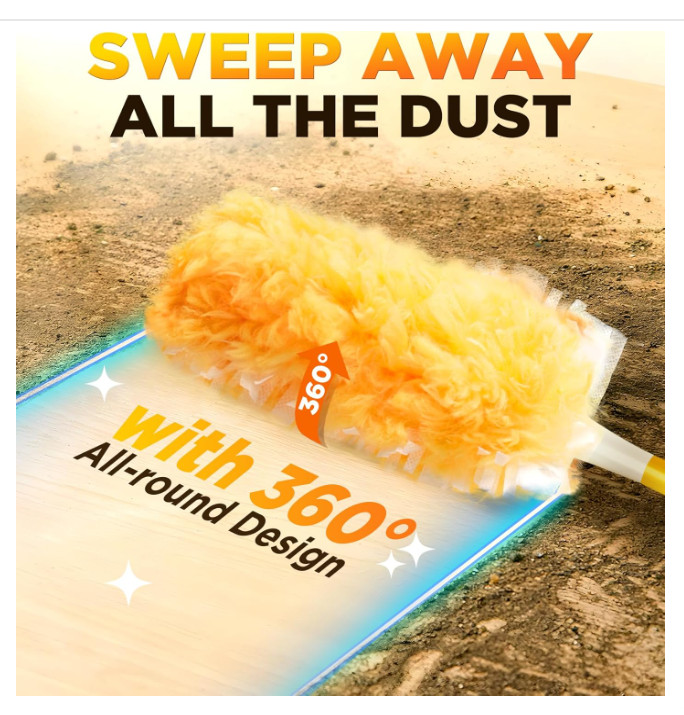 Super Efficient Duster Refills for Swiffer Duster, Duster Kit with 12 Ct Duster