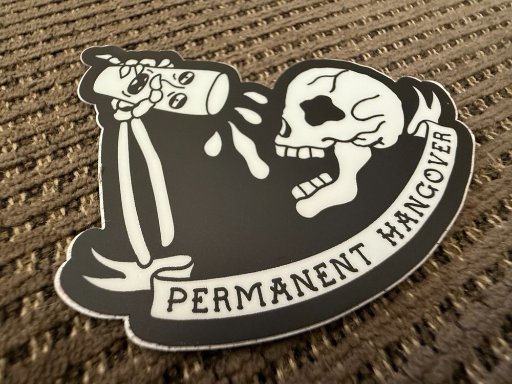 Permanent Hangover "Skull/Glassy" Sticker