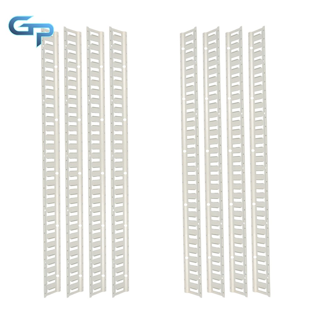 8 Pack 5' Galvanized Horizontal E-Track For Trucks/Trailers/Cargo Vans