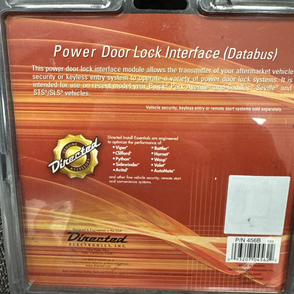 DEI 456B POWER DOOR LOCK INTERFACE DATABUS DIRECTED ELECTRONICS