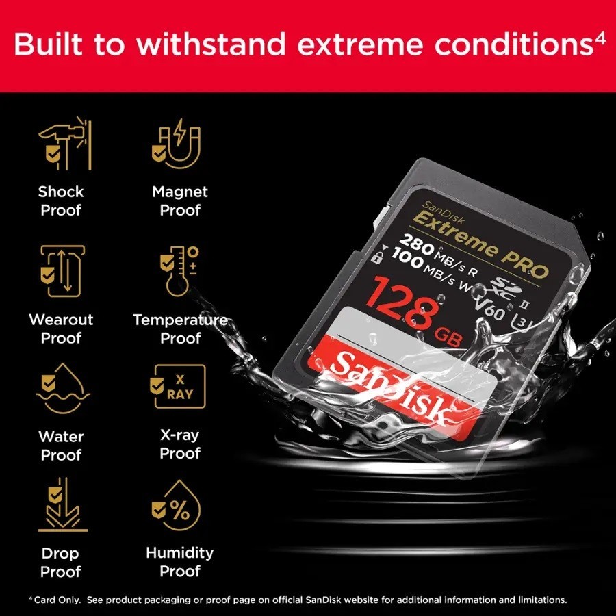 LOT 5x SanDisk - Extreme PRO 128GB SDXC UHS-I Memory Card 170MB/s