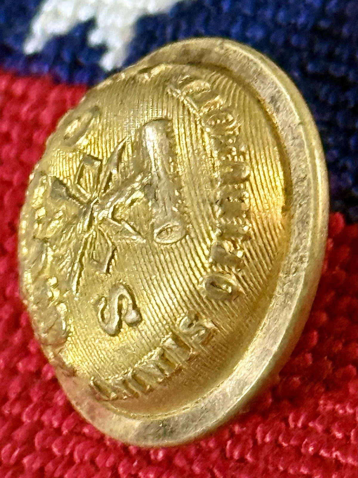 SC Palmetto Civil War Coat Button Jacob Reeds Sons Excellent Gilt Bubble Style