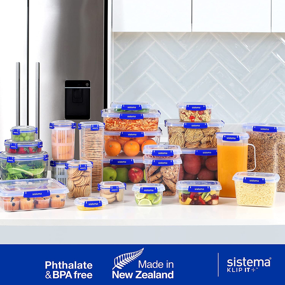 KLIP IT plus Food Storage Containers | 7.5 L Rectangle | Stackable & Airtight Fr