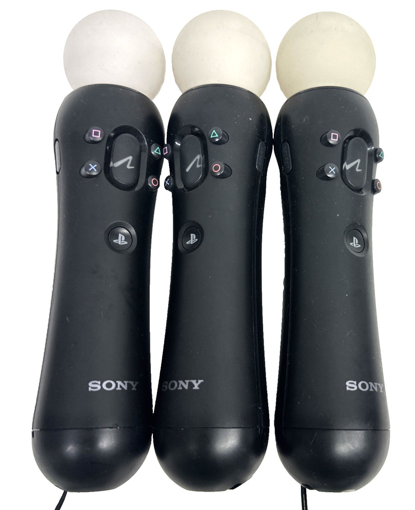 3 Sony PlayStation Move Motion Controller CECH-ZCM1U VR Wireless UNTESTED
