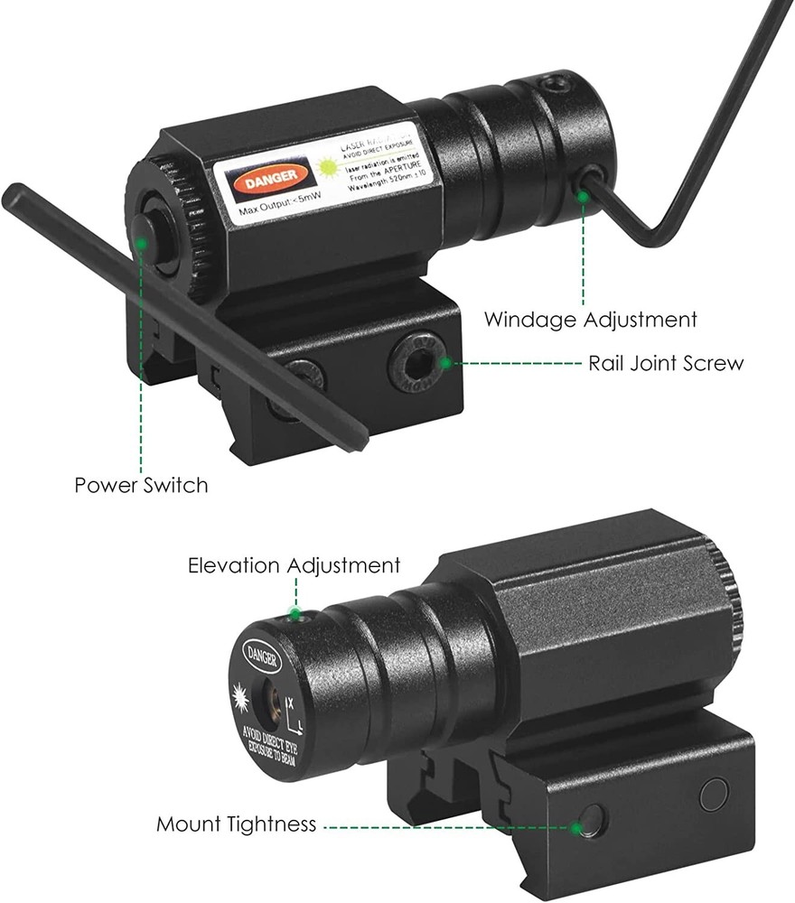 Tactical Compact Red Laser Sight 11mm/21mm with Extend Pressure Switch