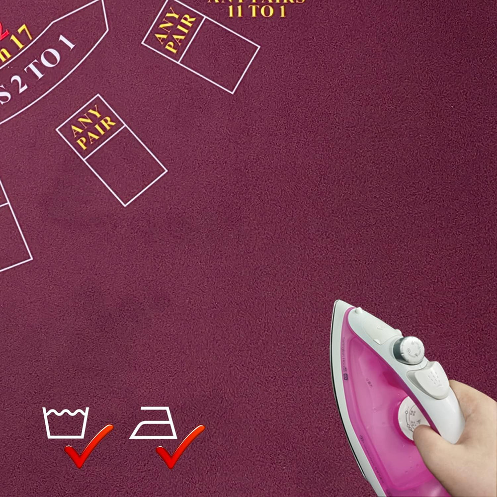 Rectangular 86'' X 50" Blackjack Tabletop Casino Felt Professional Grade Mat