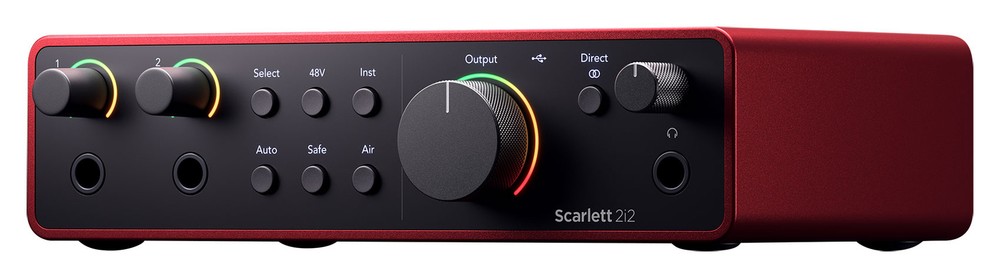 Focusrite Scarlett 2i2 4th Gen Studio Recording USB Audio Interface+Software+Mic