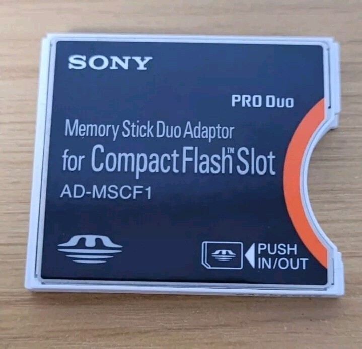 Sony AD-MSCF1 Memory Stick Duo Adapter for Compact Flash
