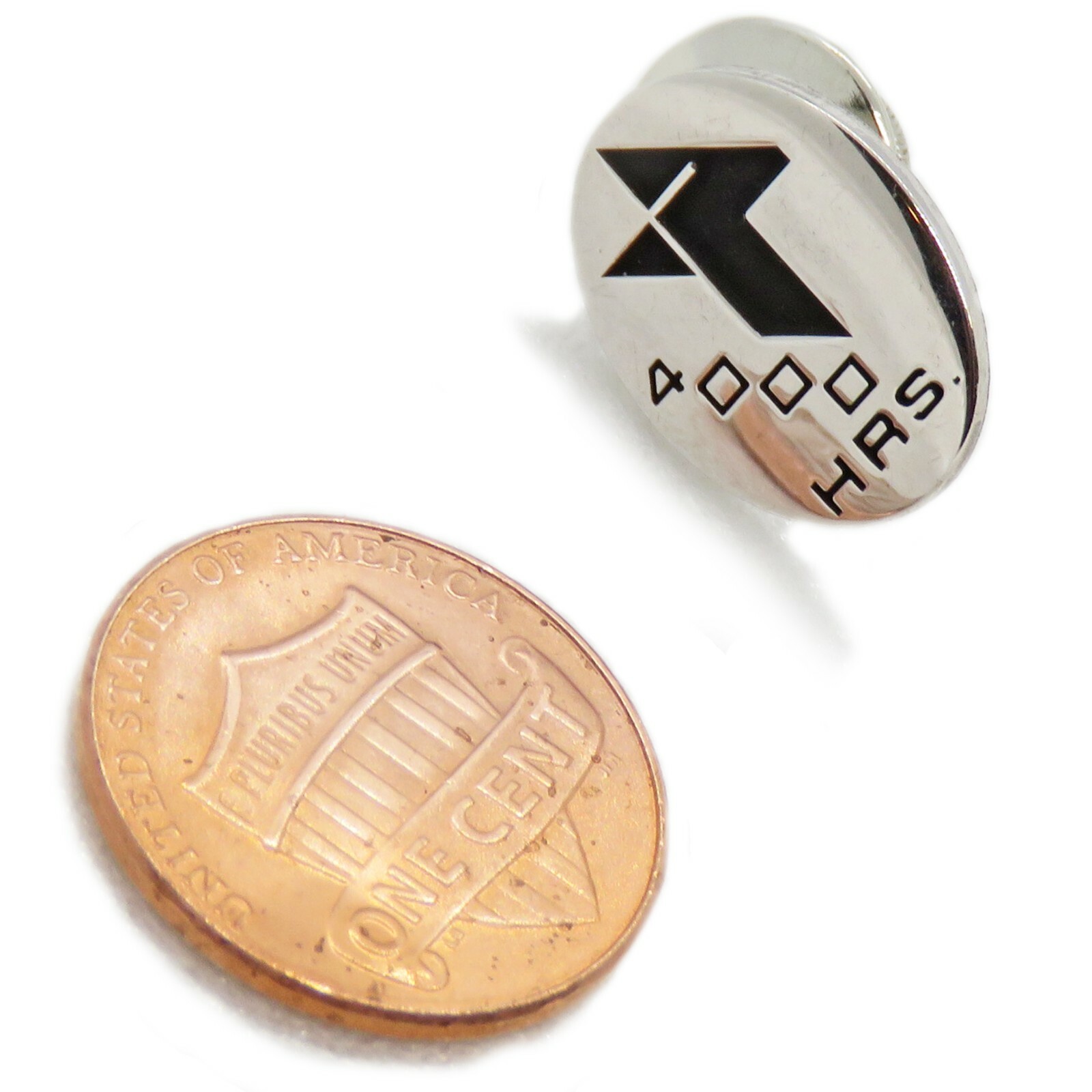 4000 Hours Sterling Silver Cross Pin