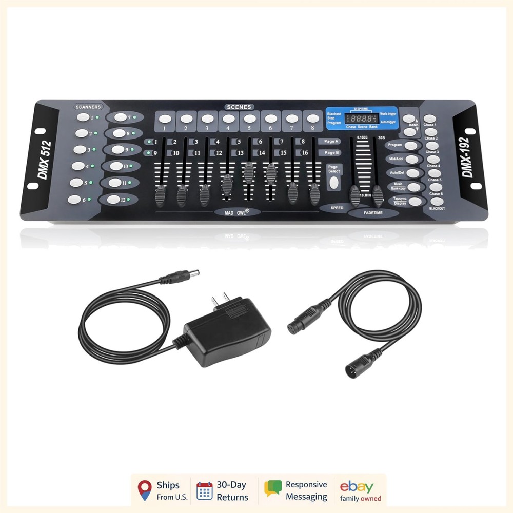 Professional DJ Lighting Console with Programmable Scenes and Easy Interface