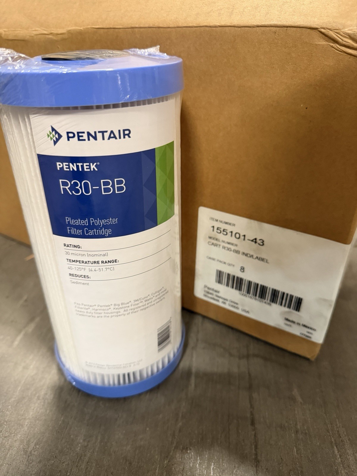 Pentair Pentek R30-BB 155101-43 Heavy Duty Sediment Water Filter W30PEHD