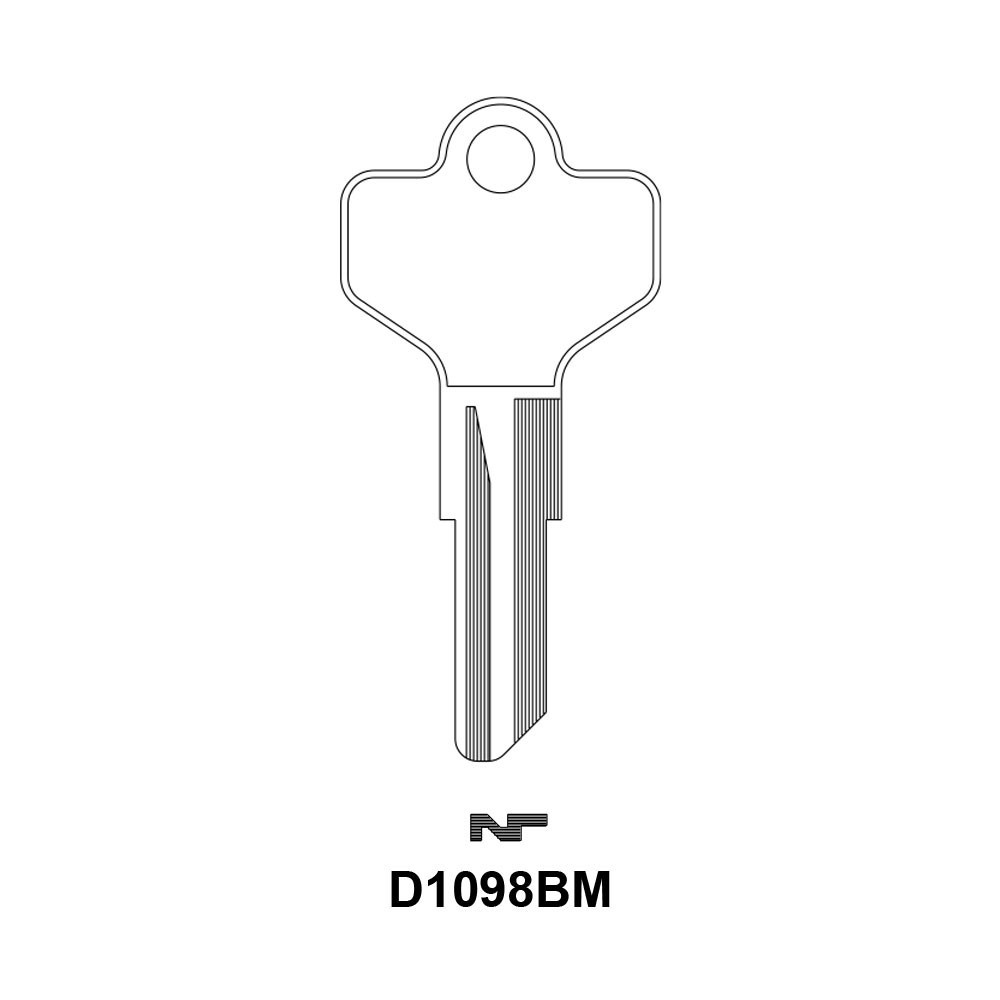 D1098BM Key Blank Nickel
