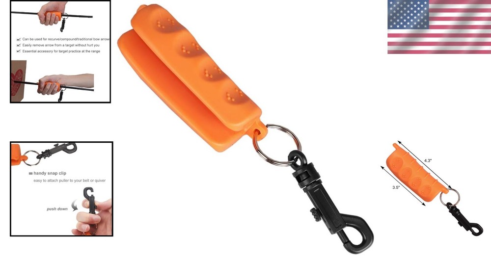 Orange Arrow Puller for Target Archery - Soft Grip & Easy Carry Design