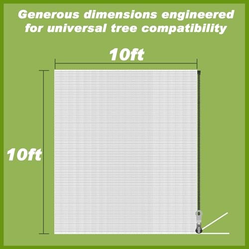 4-Pack 10 * 10FT Large Fruit Tree Netting with Drawstring and Zipper, 4PC