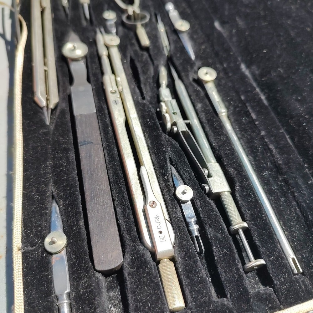 Maho 14-Piece Drafting Tools Set PVIIac Germany