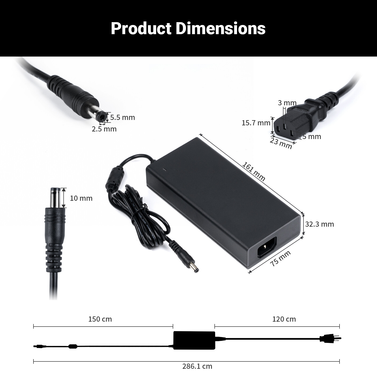 Fosi Audio 48V 5A 10A Power Supply Adapter For TB10D, BT20A PRO,V3,ZA3,V3 Mono