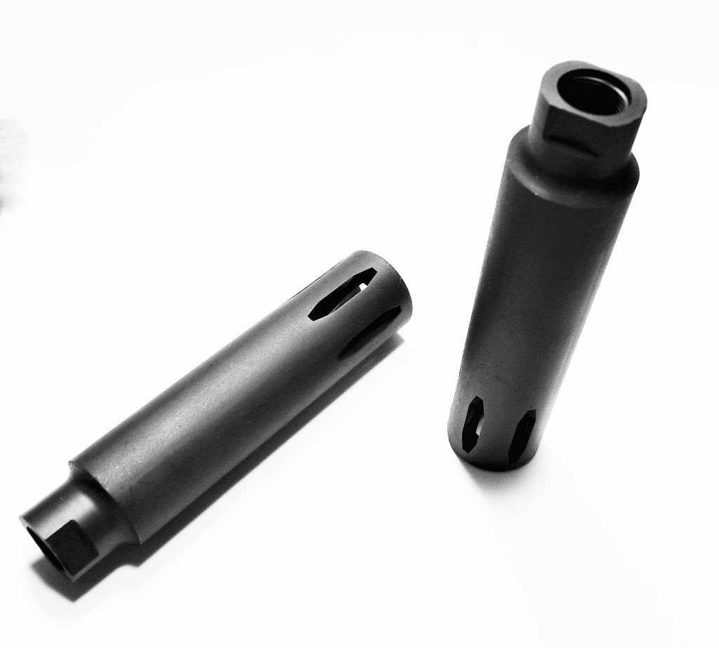 Muzzle Brake / Device, XM177 STYLE, VIETNAM ERA, 4.34" L., 1/2-28, MADE IN USA!