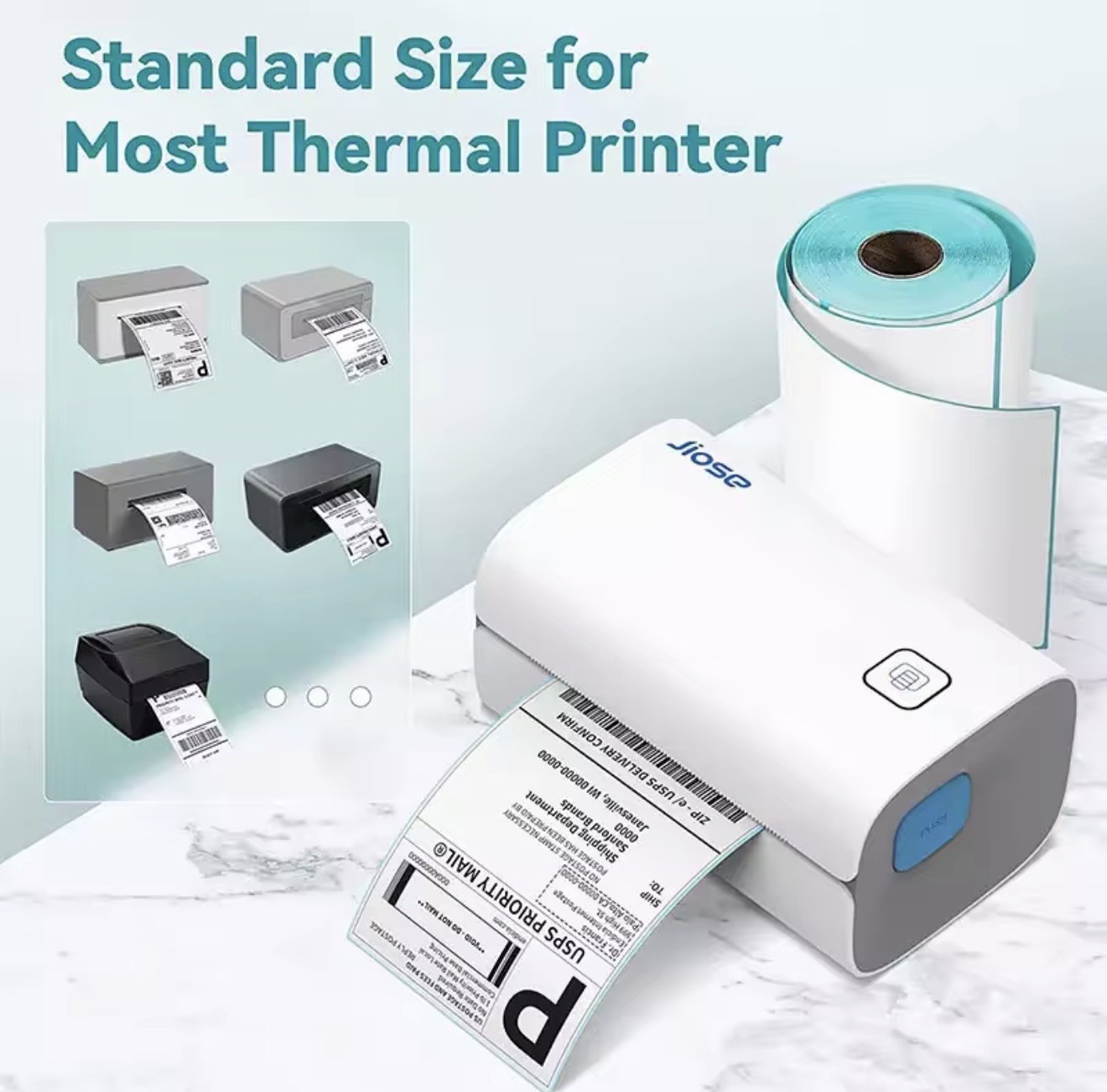 4"x6" Direct Thermal Shipping Labels 1000 sheets for Printers Fanfold