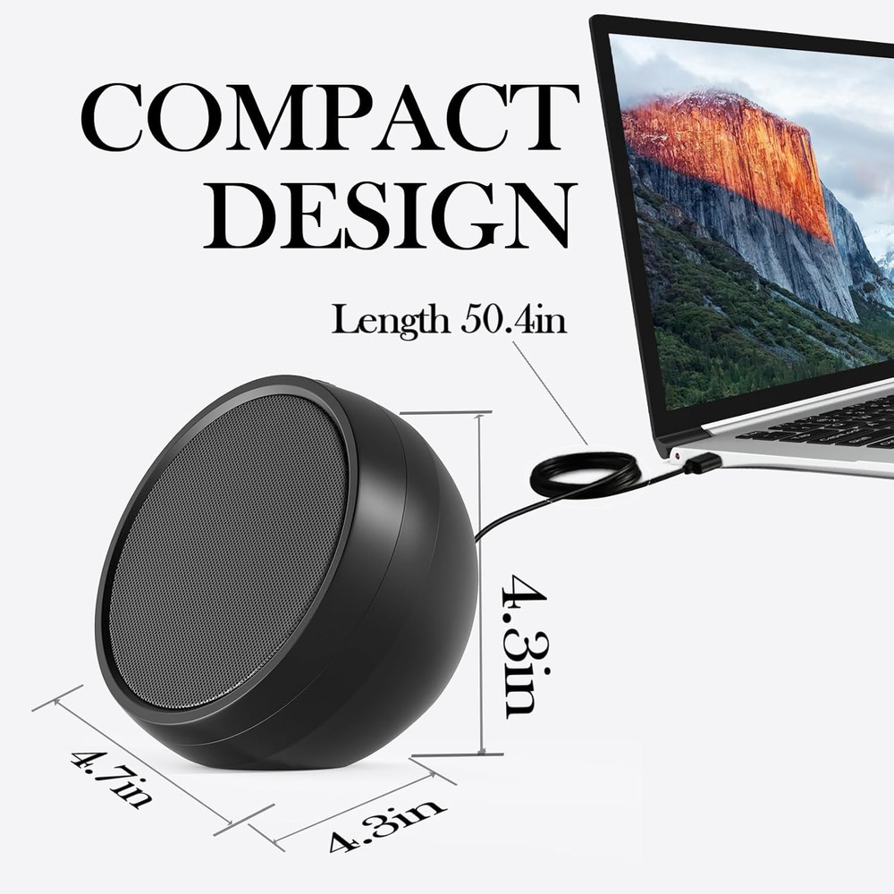 USB Computer Speaker for Laptop, External Speakers for Desktop Computer with Cry