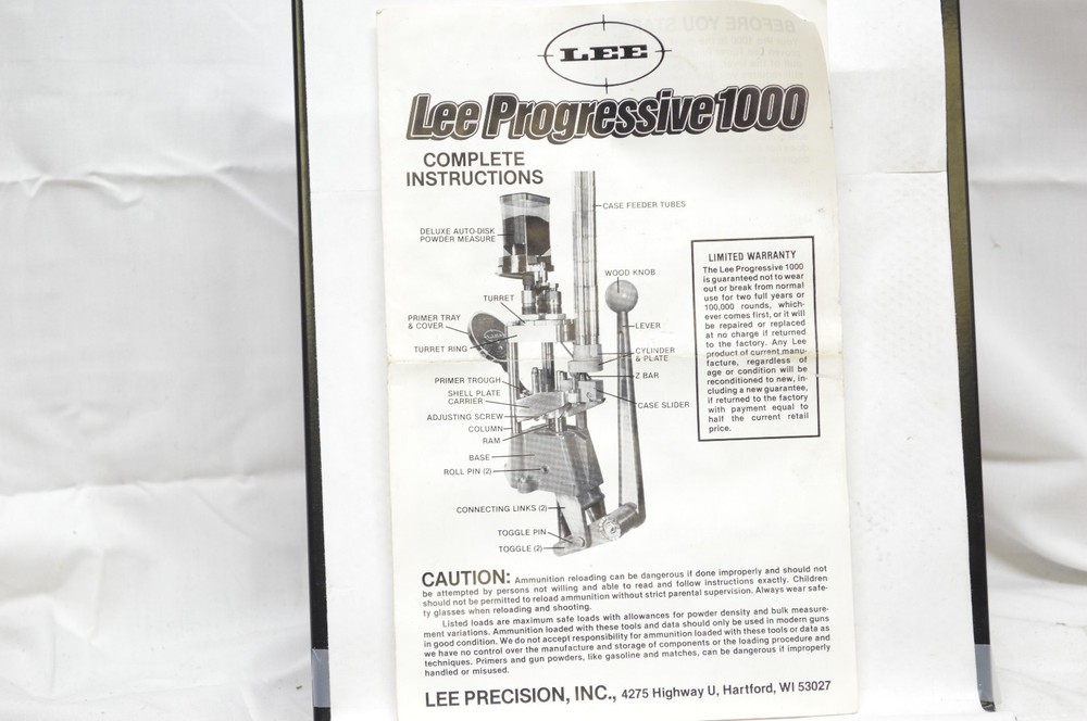 Lee Pro 1000 Complete Reloading Kit Setup for 45ACP - Cleaned / Assembled