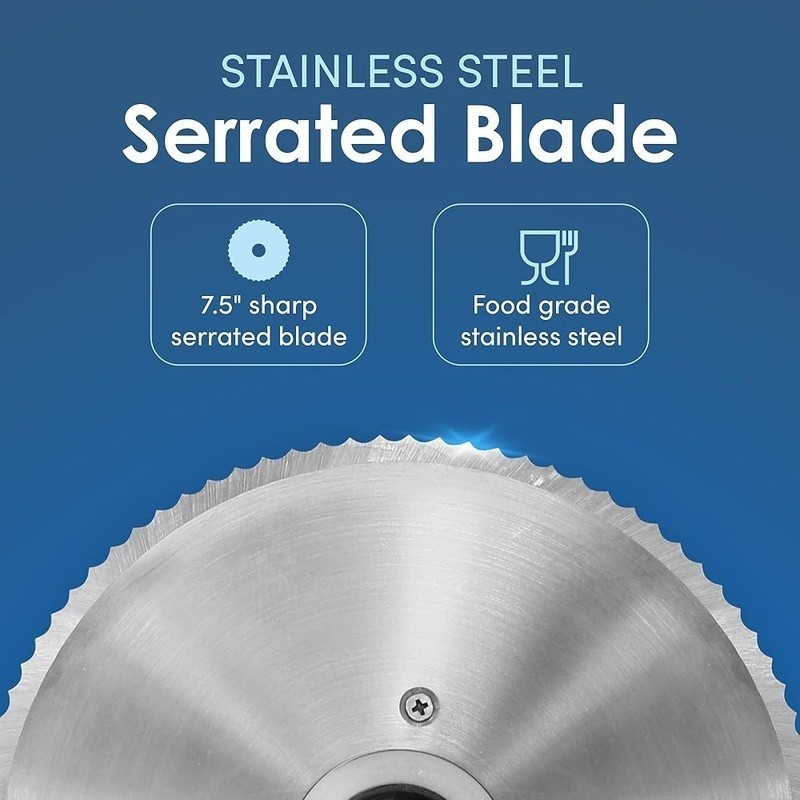 Electric Meat Slicer Adjustable Thickness Kitchen Tool Easy Clean Durable New