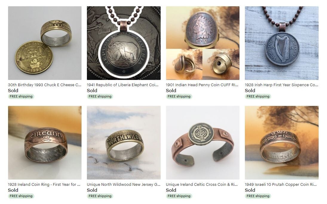 Unique 1861 Confederate States Coin Ring Size 11.5 - Civil War Reenactment