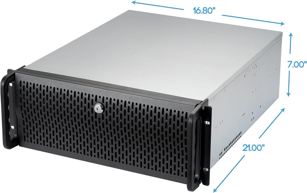 4U Server Chassis 11 Bay Server Case 8X 3.5 + 3X 5.25 HDD ATX Rackmount Server