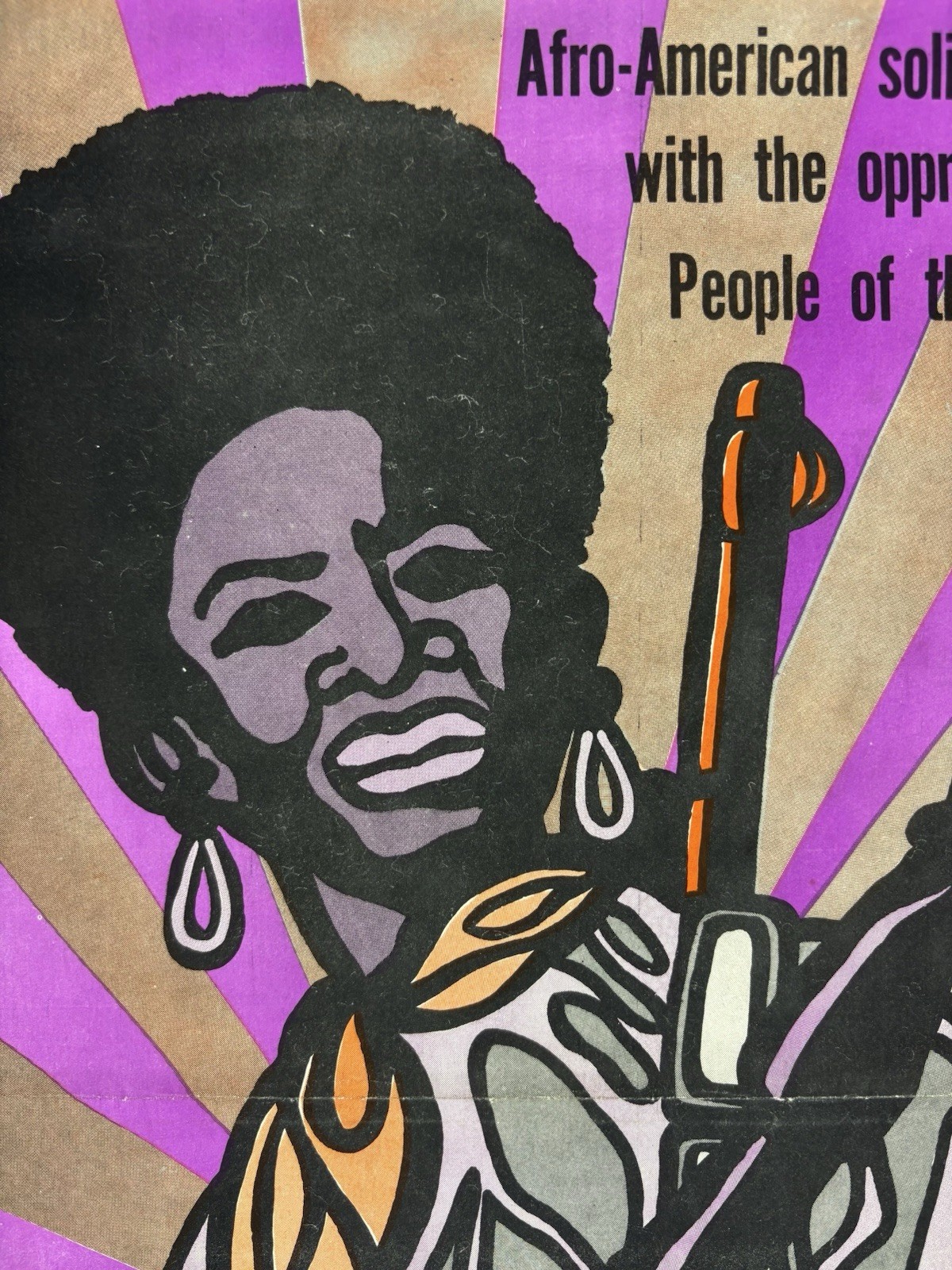 BLACK PANTHER PARTY Political Poster 1969 Emory Douglas AFRO AMERICAN SOLIDARITY