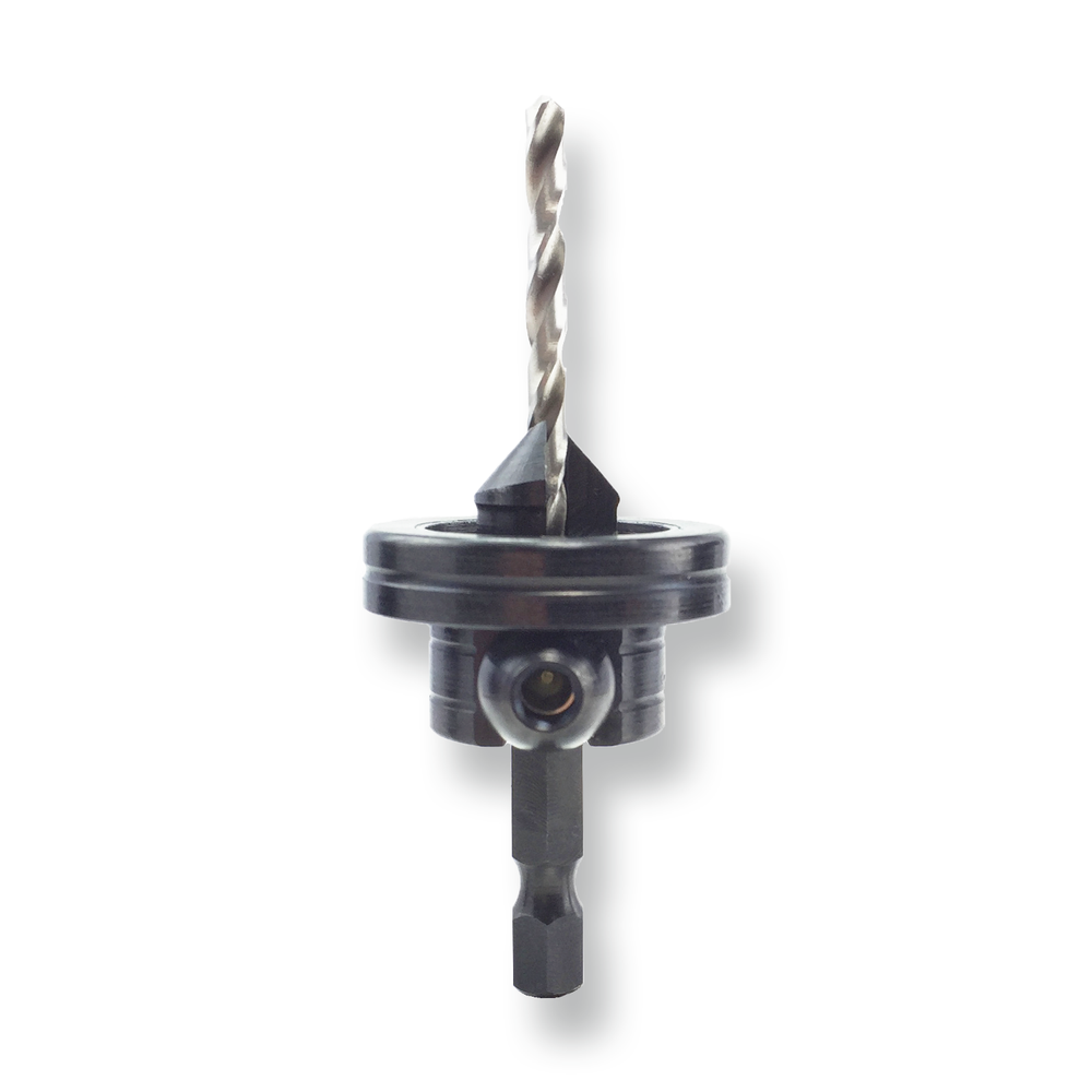 Snappy 5pc Countersink Drill Bit Set with Rotating Depth Stop Collar Made in USA