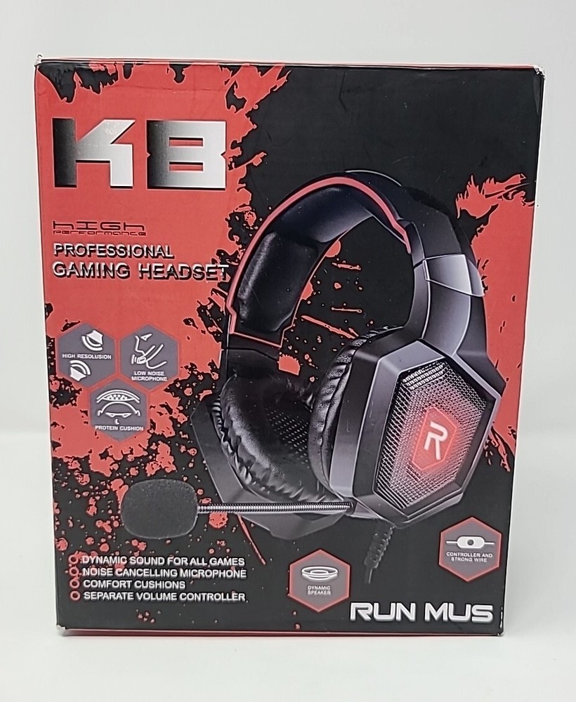 K8 High Performance Professional Gaming Headset With Dynamic Speaker Open Box