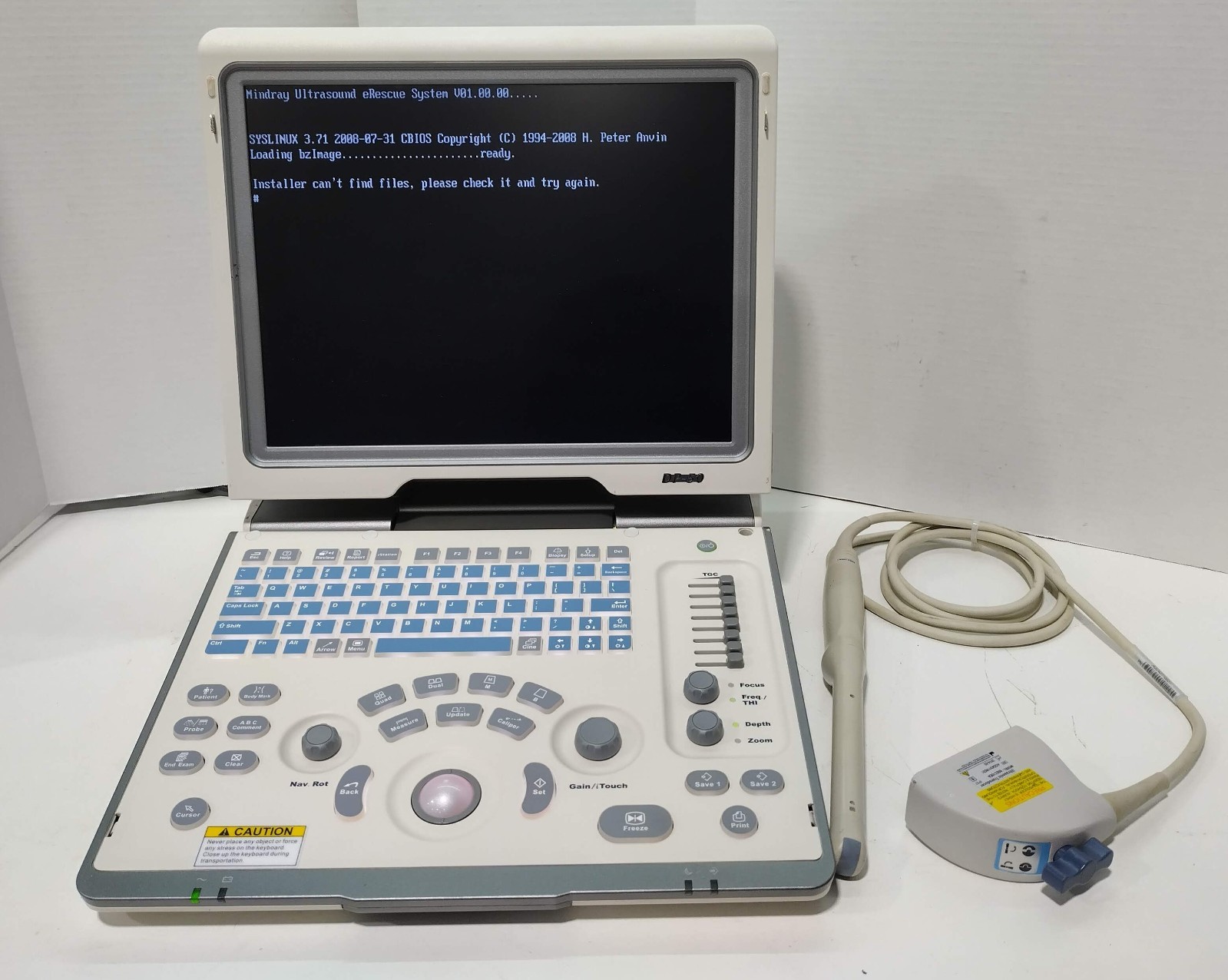 Mindray DP-50 Digital Ultrasound Imaging System w/Ultrasonic Transducer No HDD