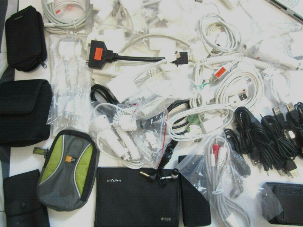 Lot of electronics, Assorted camera straps , Assorted cables and more ZZ