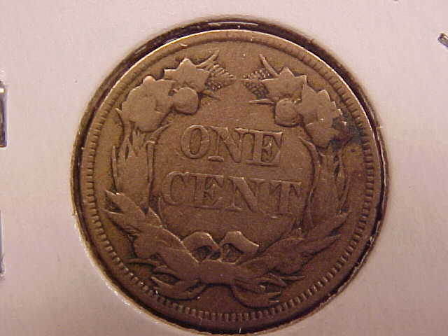 1857 FLYING EAGLE CENT - CLEANED - F - SEE PICS! - (X2312)