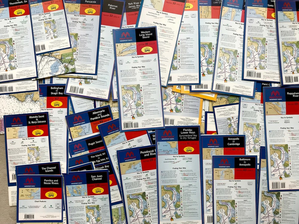 MAPTECH Waterproof Chart CHOOSE FROM OVER 50 maps NEW!
