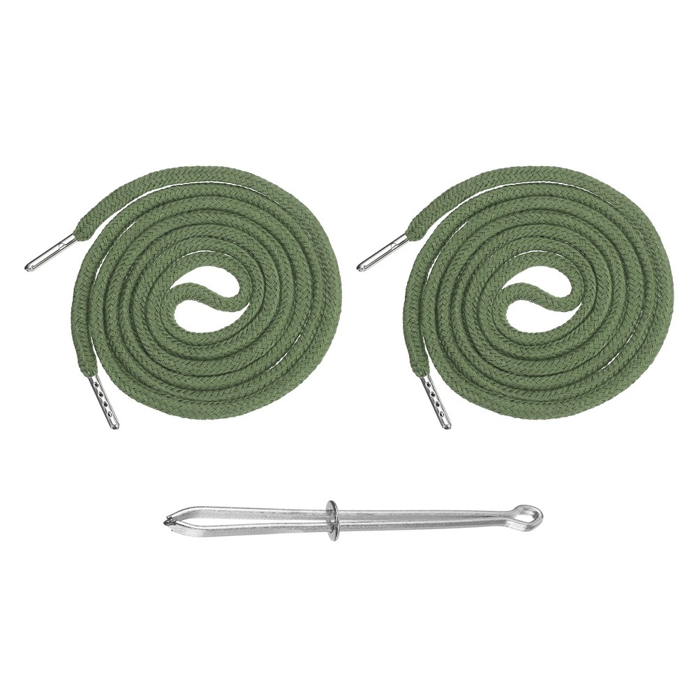 2 Pcs Hoodie Strings Drawstring Cords with Easy Threader (Light Green)