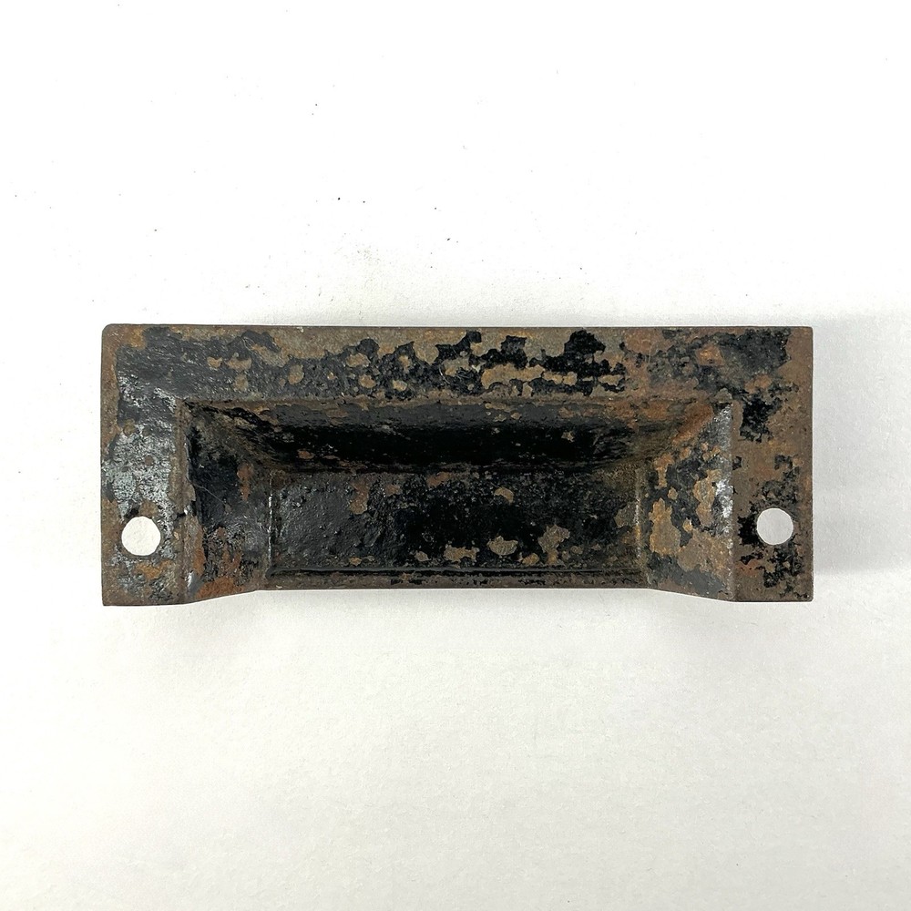 Antique Bin Pull Drawer Handle Victorian Hardware Cast Iron 006