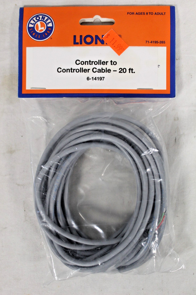 Lionel 6-14197 Controller to Controller Cable - 20 Feet (Gray)
