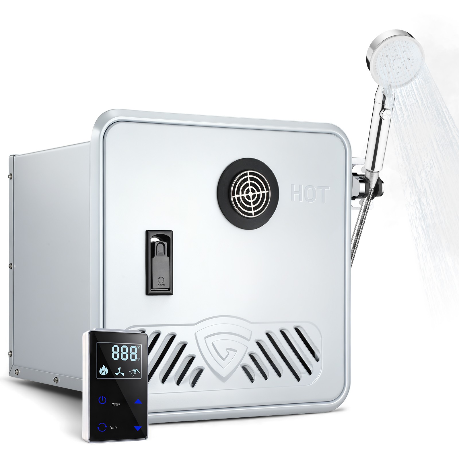 68000 BTU RV Tankless Water Heater Propane Gas 3.9GPM w/Controller Instant Hot